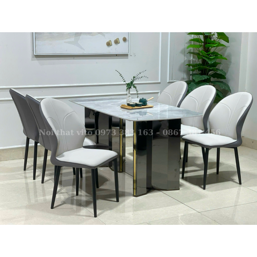 Bộ bàn ăn 6 ghế nhập khẩu Vito BGAV-BGA2404