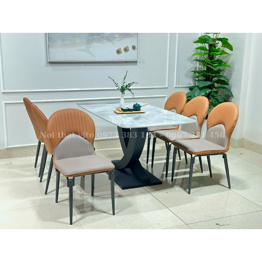 BỘ BÀN ĂN 6 GHẾ NHẬP KHẨU VITO BGAV-BGA2405 3 Bộ bàn ăn 6 ghế nhập khẩu Vito BGAV-BGA2405 - Ảnh 3