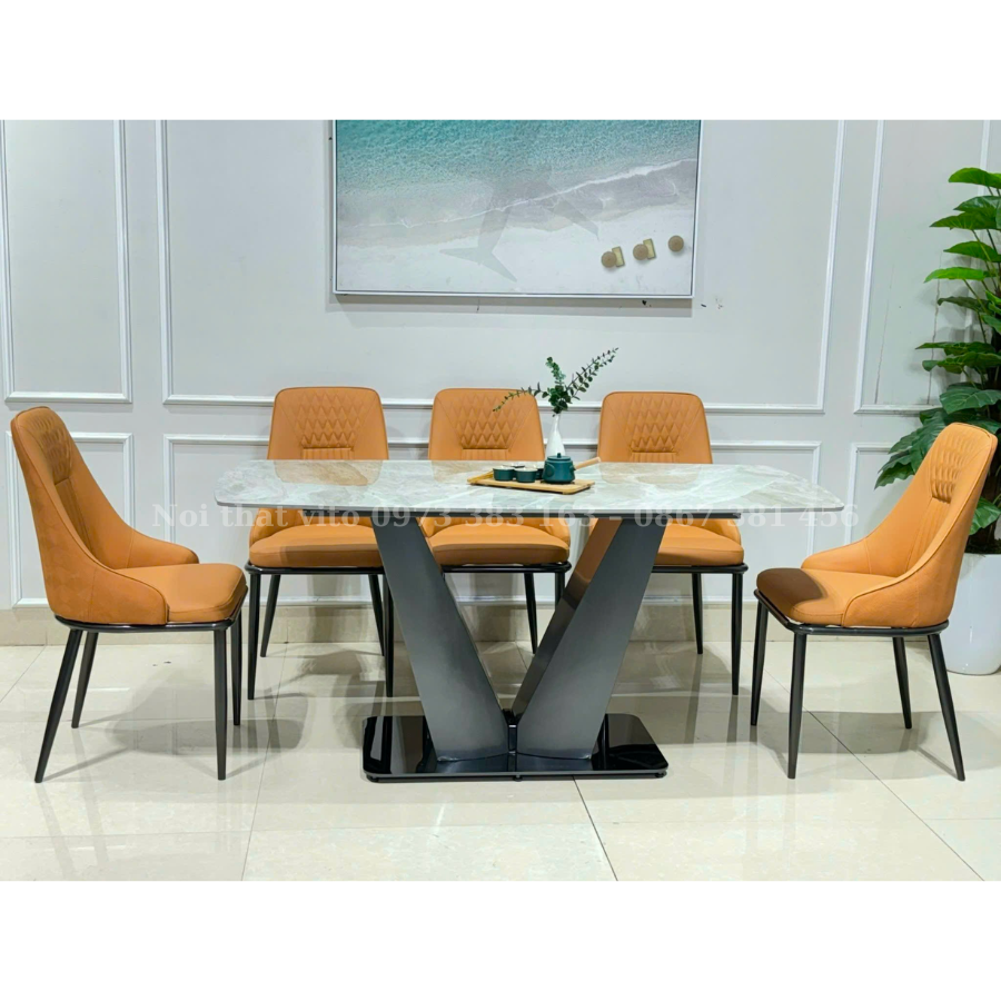 BỘ BÀN ĂN 6 GHẾ NHẬP KHẨU VITO BGAV-BGA2406 3 Bộ bàn ăn 6 ghế nhập khẩu Vito BGAV-BGA2406 - Ảnh 3