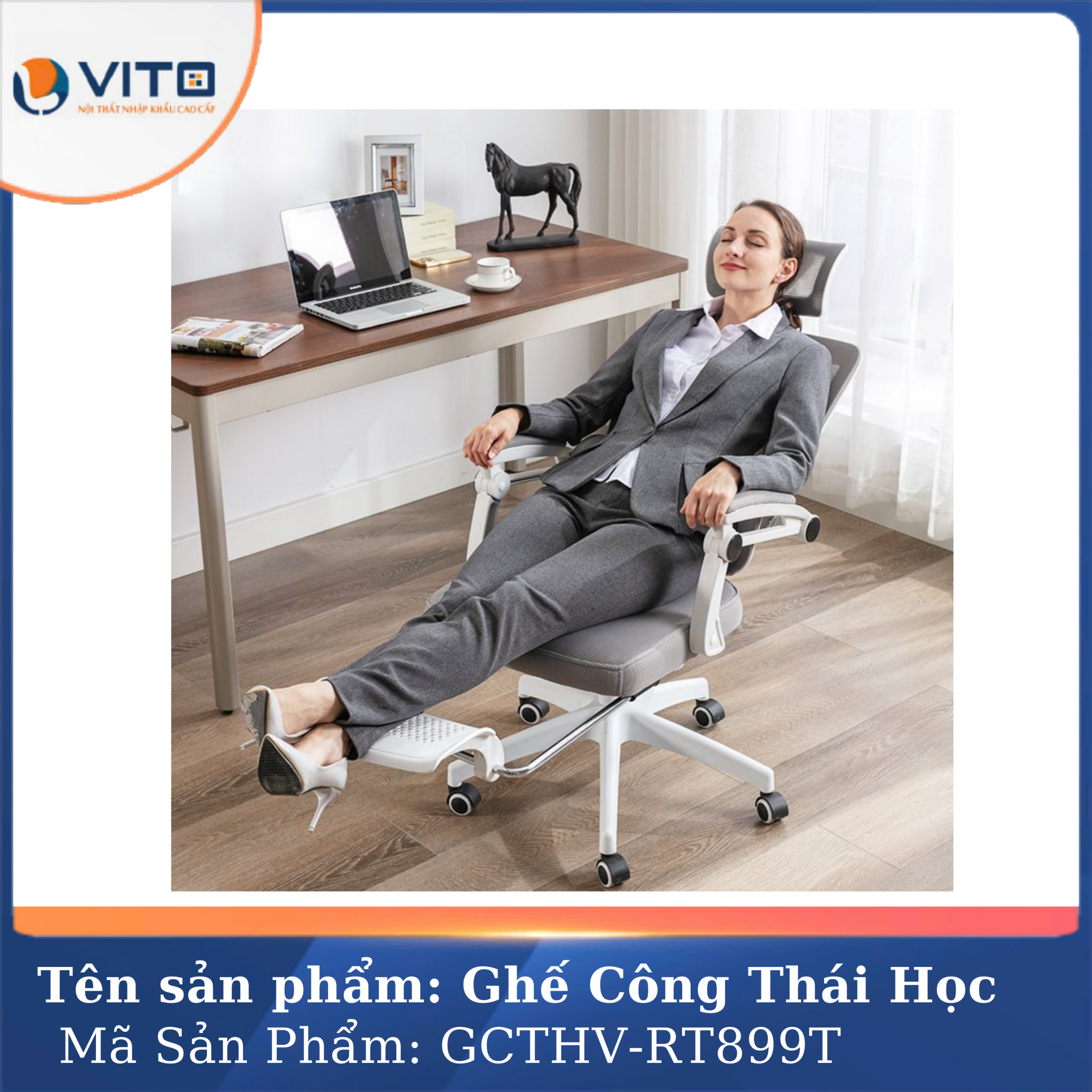 GHẾ CÔNG THÁI HỌC VITO GCTHV-RT899T 3 Ghế công thái học Vito GCTHV-RT899T - Ảnh 3
