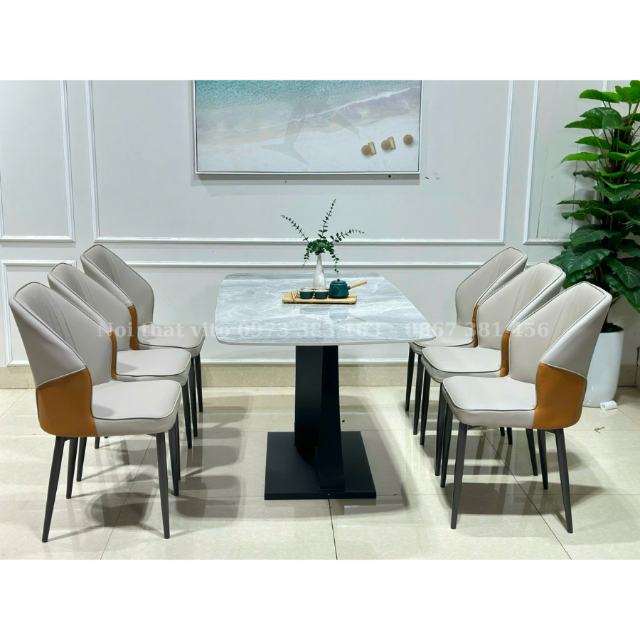 BỘ BÀN ĂN 6 GHẾ NHẬP KHẨU VITO BGAV-BGA2403 3 Bộ bàn ăn 6 ghế nhập khẩu Vito BGAV-BGA2403 - Ảnh 3