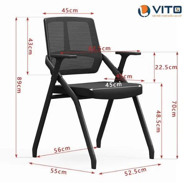 GHẾ ĐÀO TẠO CAO CẤP VITO GTV-D362 3 Ghế đào tạo cao cấp Vito GTV-D362 - Ảnh 3