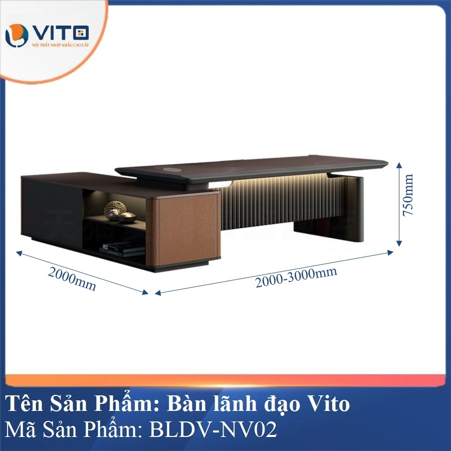 BÀN LÃNH ĐẠO NHẬP KHẨU BLDV BLDV-NV02 3 Bàn lãnh đạo nhập khẩu BLDV BLDV-NV02 - Ảnh 3