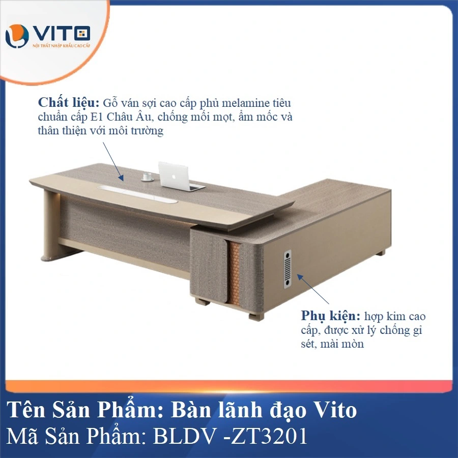 BÀN LÃNH ĐẠO NHẬP KHẨU VITO BLDV -ZT3201 6 Bàn lãnh đạo nhập khẩu Vito BLDV -ZT3201 - Ảnh 6