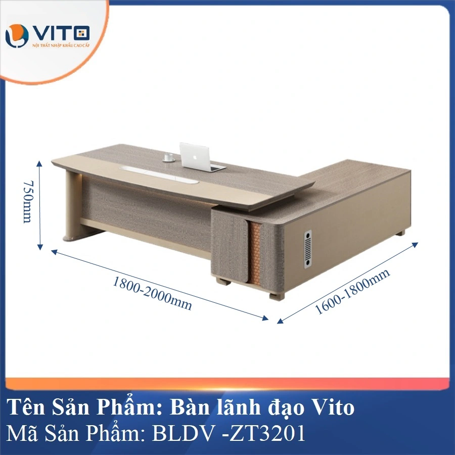 BÀN LÃNH ĐẠO NHẬP KHẨU VITO BLDV -ZT3201 4 Bàn lãnh đạo nhập khẩu Vito BLDV -ZT3201 - Ảnh 4