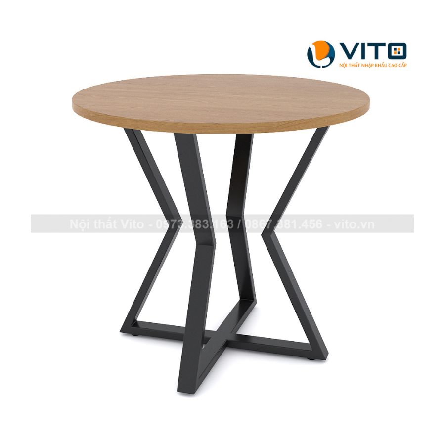 Bàn cafe tròn chân sắt BCV-CST