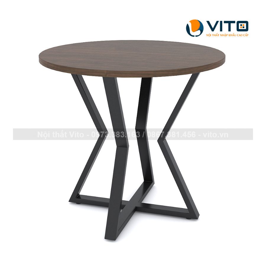 Bàn cafe tròn chân sắt BCV-CSD