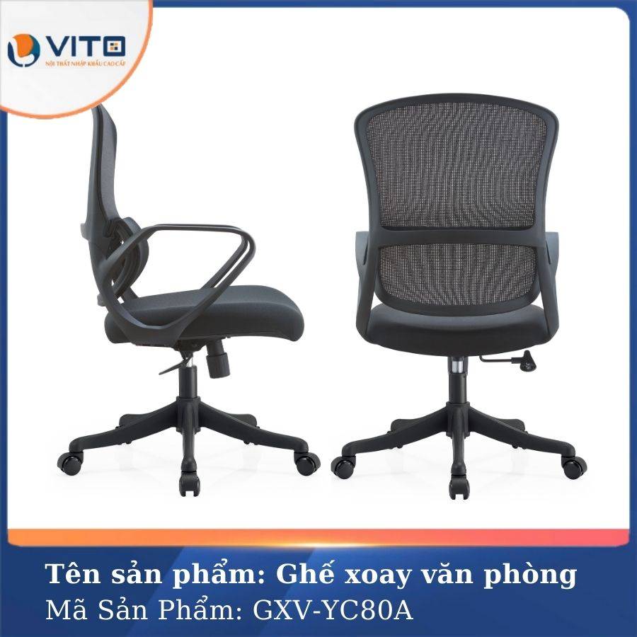 GHẾ XOAY VĂN PHÒNG VITO GXV-YC80A 6 Ghế xoay văn phòng Vito GXV-YC80A - Ảnh 6