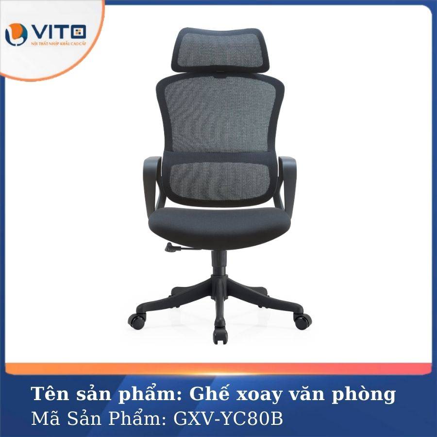 GHẾ XOAY VĂN PHÒNG VITO GXV-YC80B 2 Ghế xoay văn phòng Vito GXV-YC80B