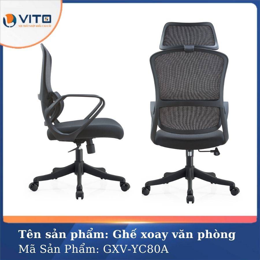 GHẾ XOAY VĂN PHÒNG VITO GXV-YC80B 3 Ghế xoay văn phòng Vito GXV-YC80B - Ảnh 3