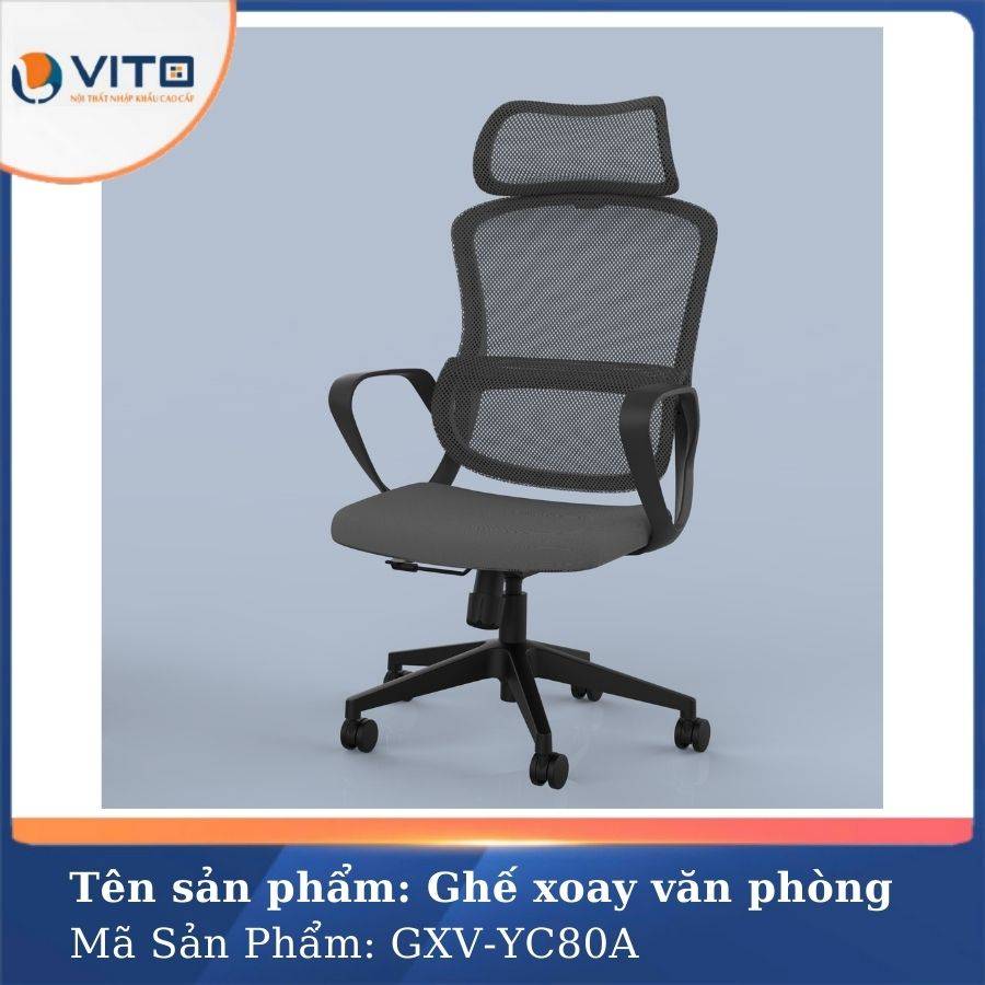 GHẾ XOAY VĂN PHÒNG VITO GXV-YC80B 4 Ghế xoay văn phòng Vito GXV-YC80B - Ảnh 4