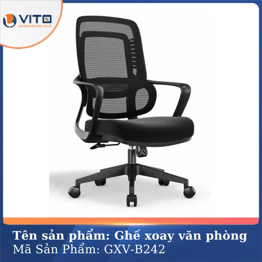 GHẾ XOAY VĂN PHÒNG VITO GXV-B242 2 Ghế xoay văn phòng Vito GXV-B242 - Ảnh 2