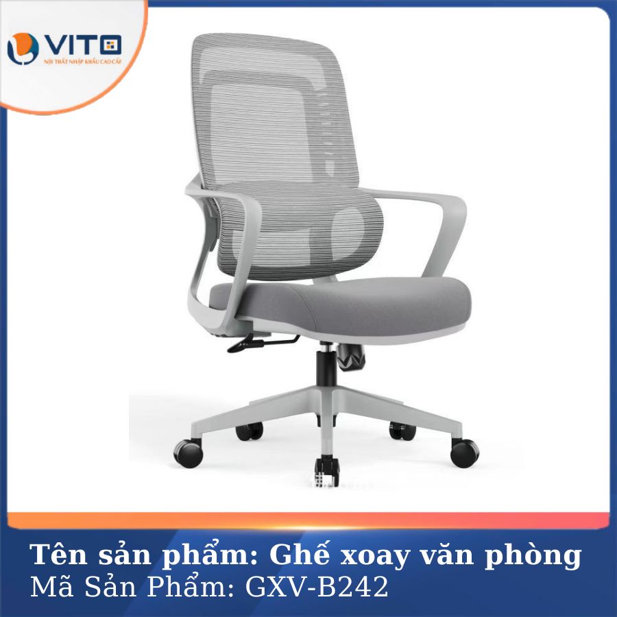 GHẾ XOAY VĂN PHÒNG VITO GXV-B242 4 Ghế xoay văn phòng Vito GXV-B242 - Ảnh 4