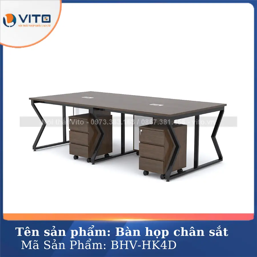 Bàn họp văn phòng chân chữ K Vito BHV-HK4D