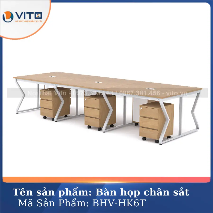 Bàn họp văn phòng chân chữ K Vito BHV-HK6T