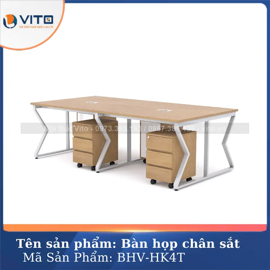 Bàn họp văn phòng chân chữ K Vito BHV-HK4T
