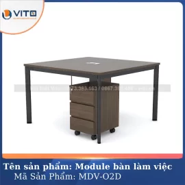 Module bàn làm việc 2 người chân oval Vito MDV-O2D