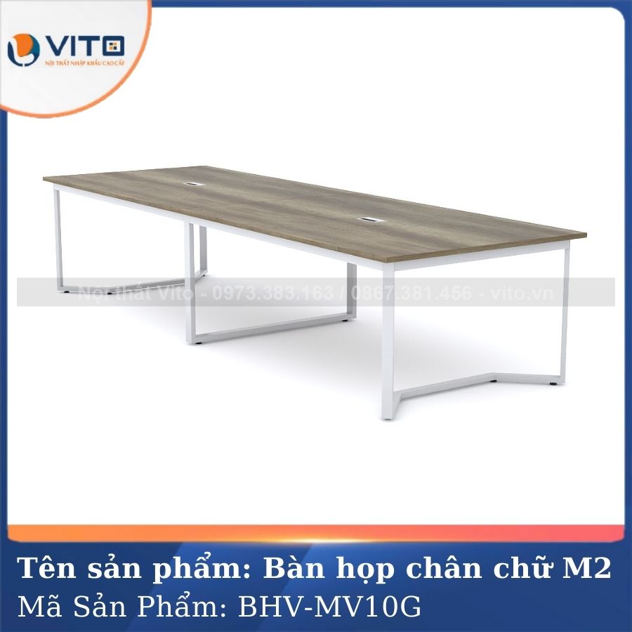 Bàn họp văn phòng chân chữ M2 BHV-MV10G