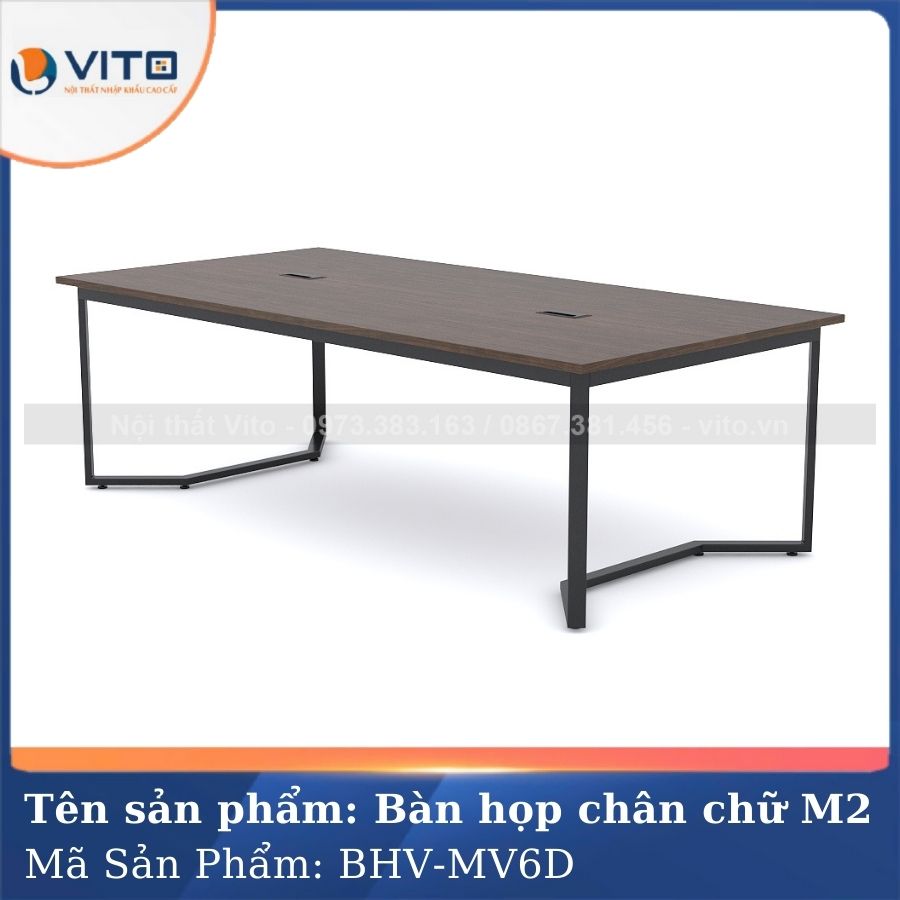 Bàn họp văn phòng chân chữ M2 BHV-MV6D