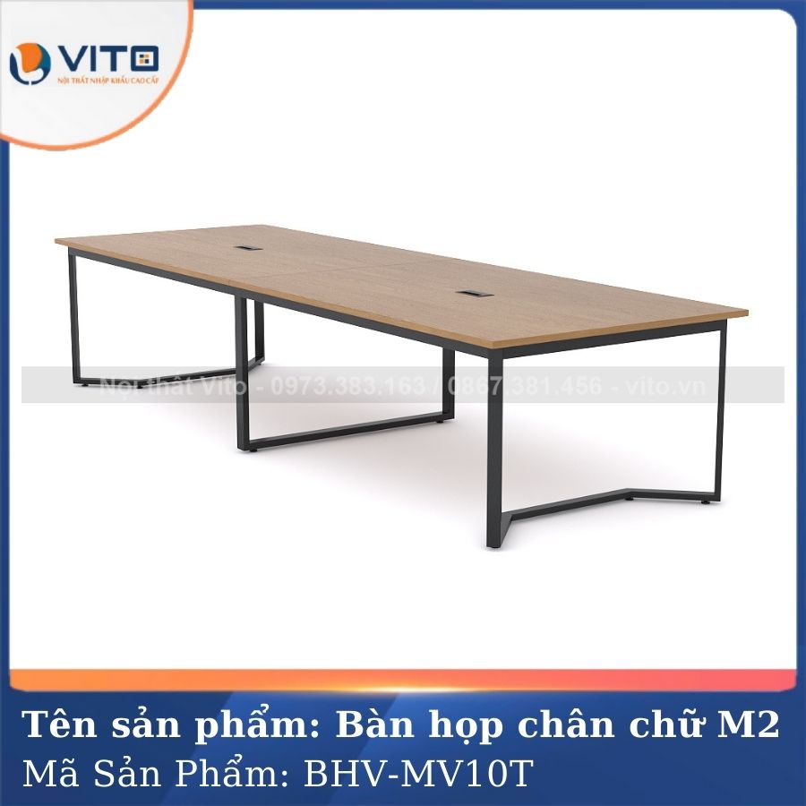 Bàn họp văn phòng chân chữ M2 BHV-MV10T