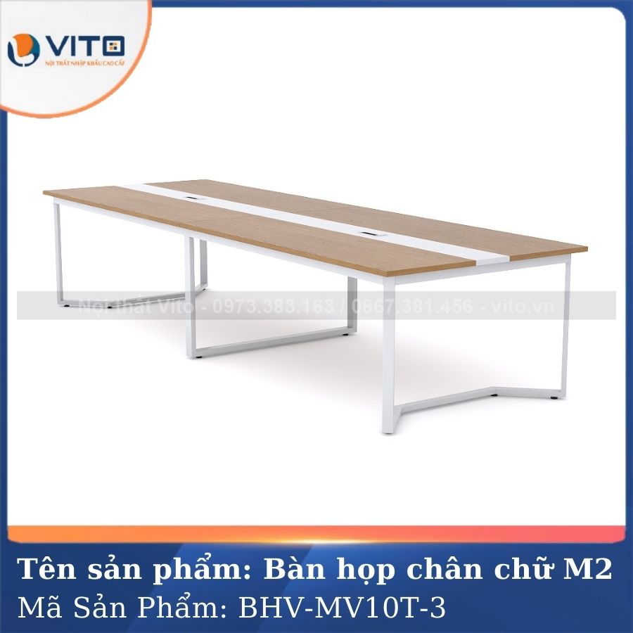 Bàn họp văn phòng chân chữ M2 BHV-MV10T-3