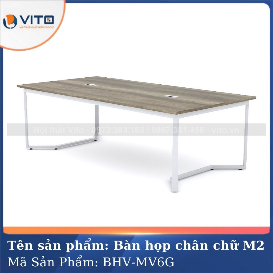 Bàn họp văn phòng chân chữ M2 BHV-MV6G
