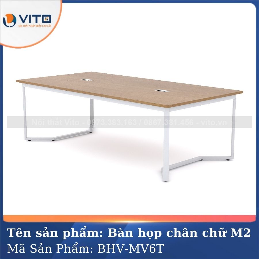 Bàn họp văn phòng chân chữ M2 BHV-MV6T
