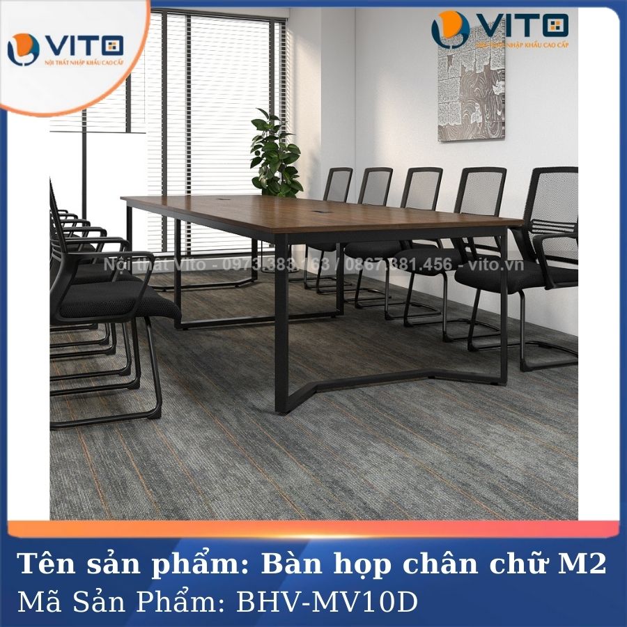BÀN HỌP VĂN PHÒNG CHÂN CHỮ M2 BHV-MV10D 4 Bàn họp văn phòng chân chữ M2 BHV-MV10D - Ảnh 4