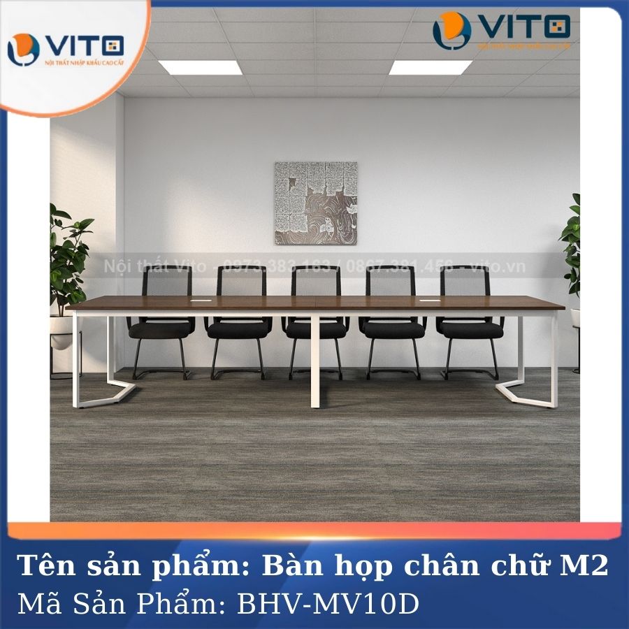 BÀN HỌP VĂN PHÒNG CHÂN CHỮ M2 BHV-MV10D 5 Bàn họp văn phòng chân chữ M2 BHV-MV10D - Ảnh 5