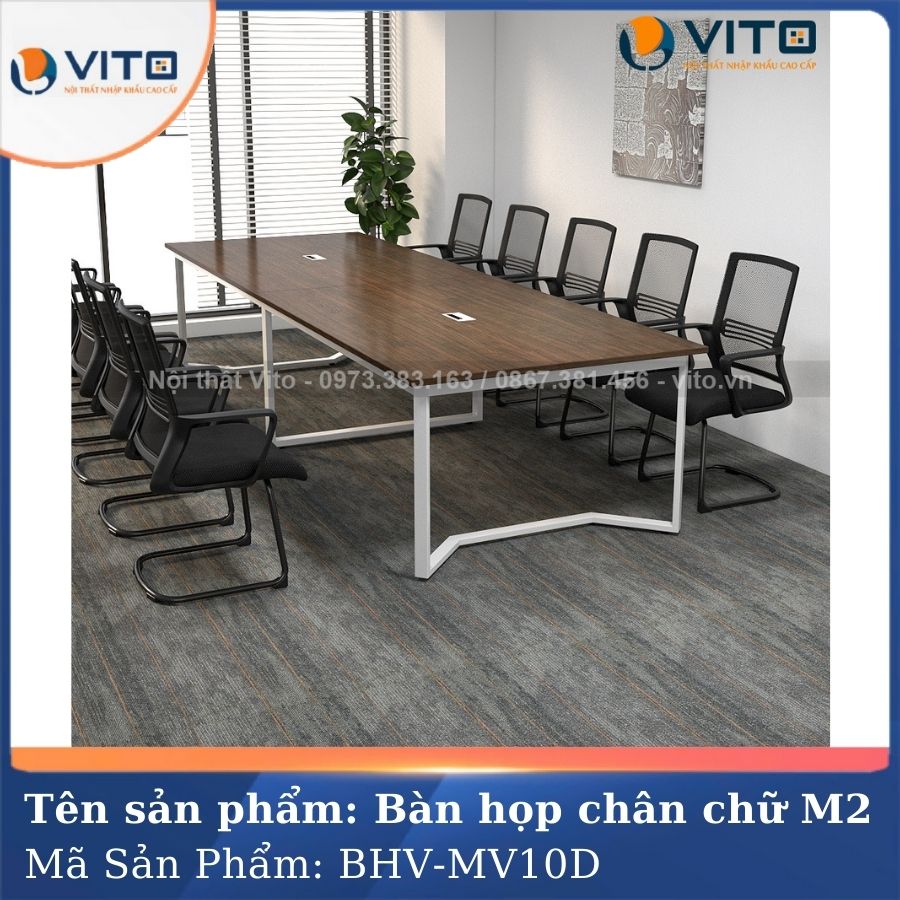 BÀN HỌP VĂN PHÒNG CHÂN CHỮ M2 BHV-MV10D 6 Bàn họp văn phòng chân chữ M2 BHV-MV10D - Ảnh 6