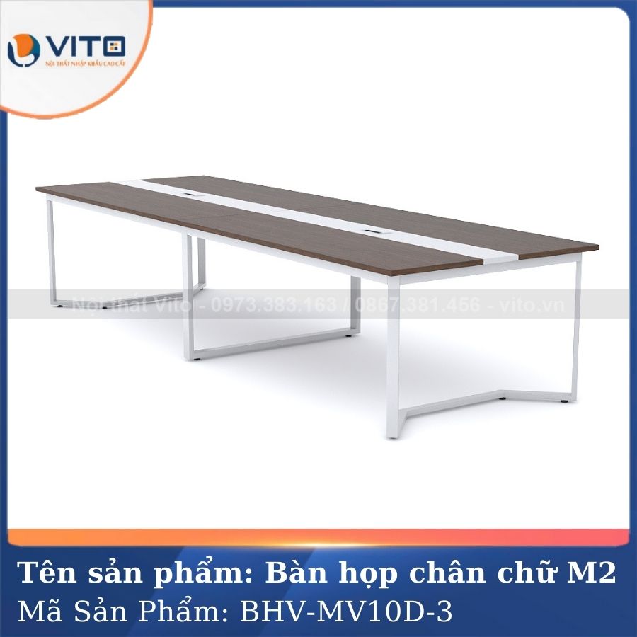 Bàn họp văn phòng chân chữ M2 BHV-MV10D-3