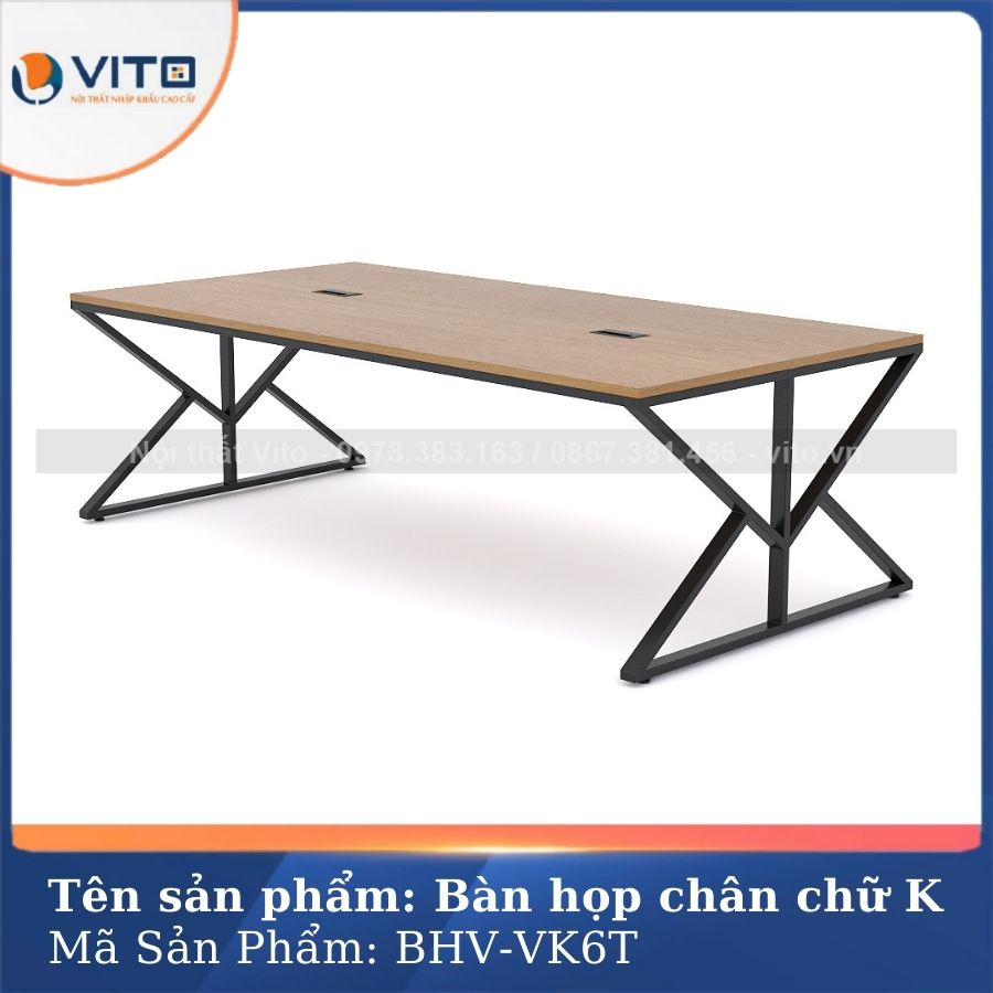 Bàn họp văn phòng chân chữ K BHV-VK6T