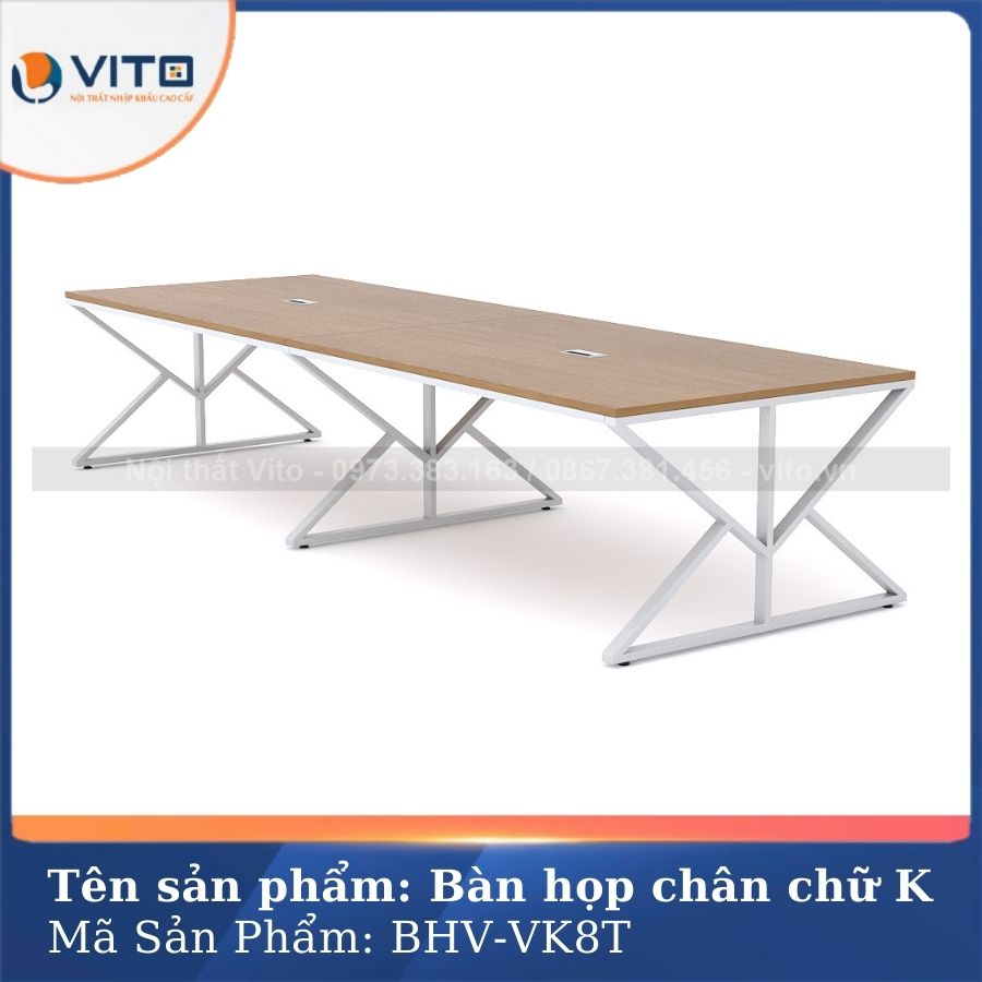 Bàn họp văn phòng chân chữ K BHV-VK8T
