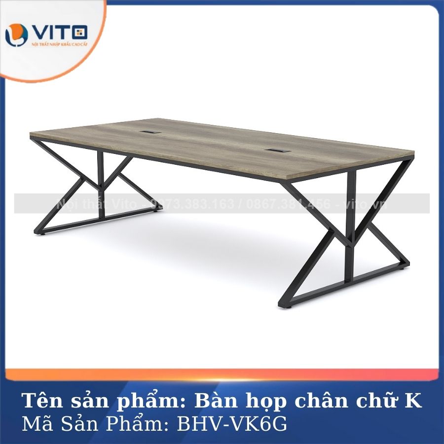 BÀN HỌP VĂN PHÒNG CHÂN CHỮ K BHV-VK6G 2 Bàn họp văn phòng chân chữ K BHV-VK6G - Ảnh 2