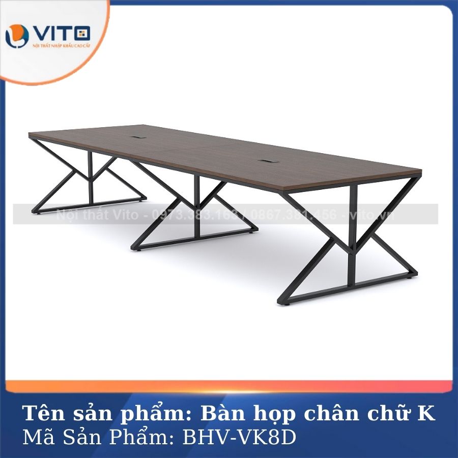 Bàn họp văn phòng chân chữ K BHV-VK8D