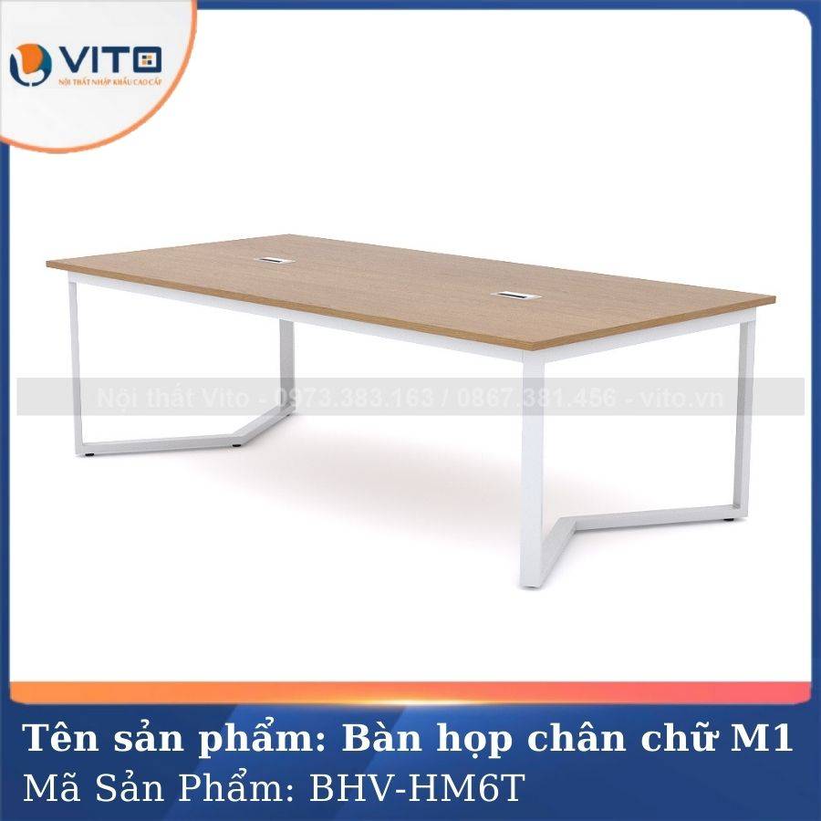 Bàn họp văn phòng chân chữ M1 BHV-HM6T