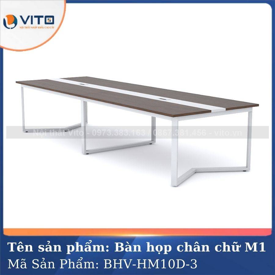 Bàn họp văn phòng chân chữ M1 BHV-HM10D-3