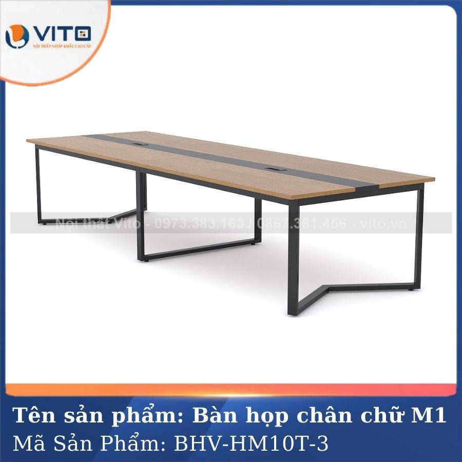 Bàn họp văn phòng chân chữ M1 BHV-HM10T-3