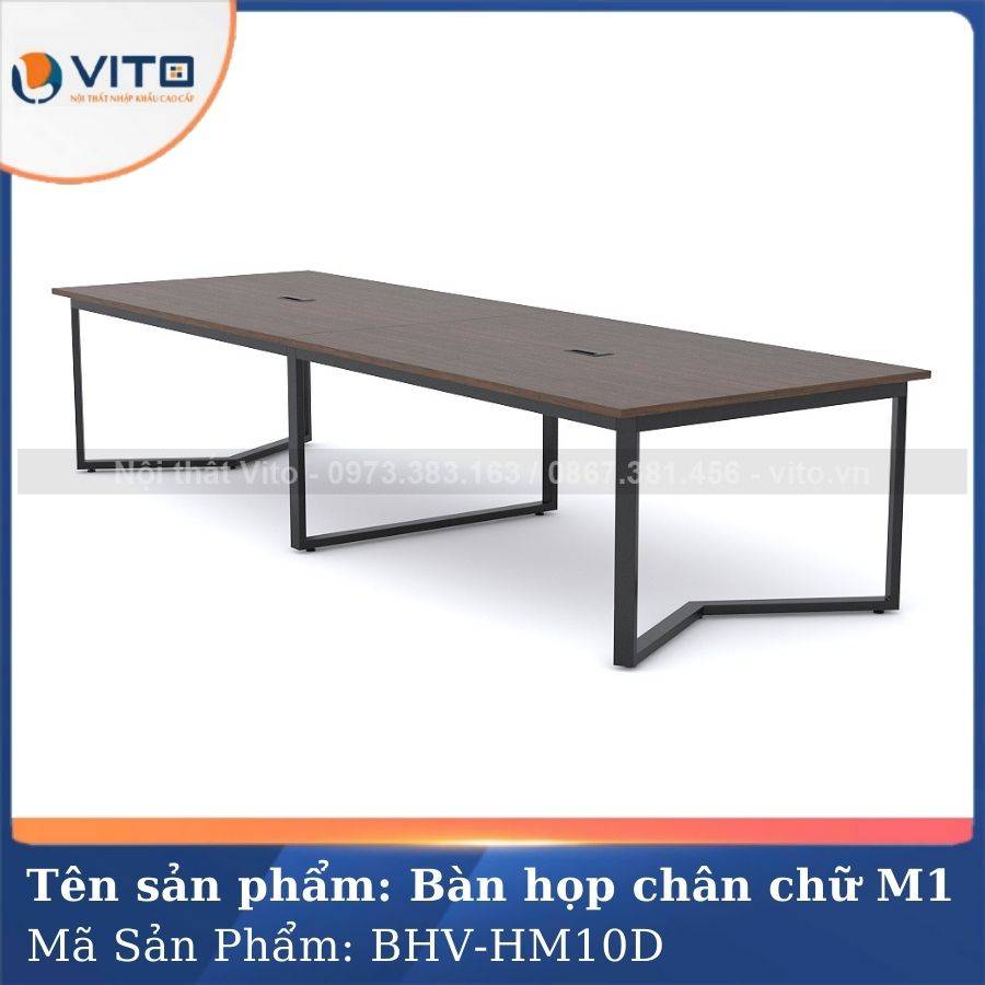 Bàn họp văn phòng chân chữ M1 BHV-HM10D