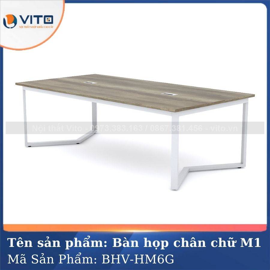 Bàn họp văn phòng chân chữ M1 BHV-HM6G