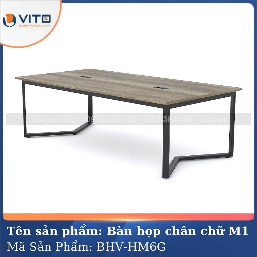 BÀN HỌP VĂN PHÒNG CHÂN CHỮ M1 BHV-HM6G 2 Bàn họp văn phòng chân chữ M1 BHV-HM6G - Ảnh 2