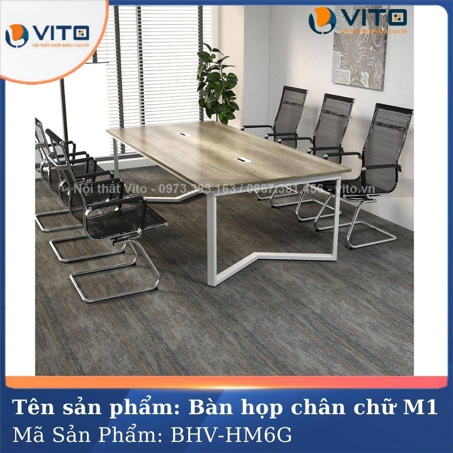 BÀN HỌP VĂN PHÒNG CHÂN CHỮ M1 BHV-HM6G 5 Bàn họp văn phòng chân chữ M1 BHV-HM6G - Ảnh 5