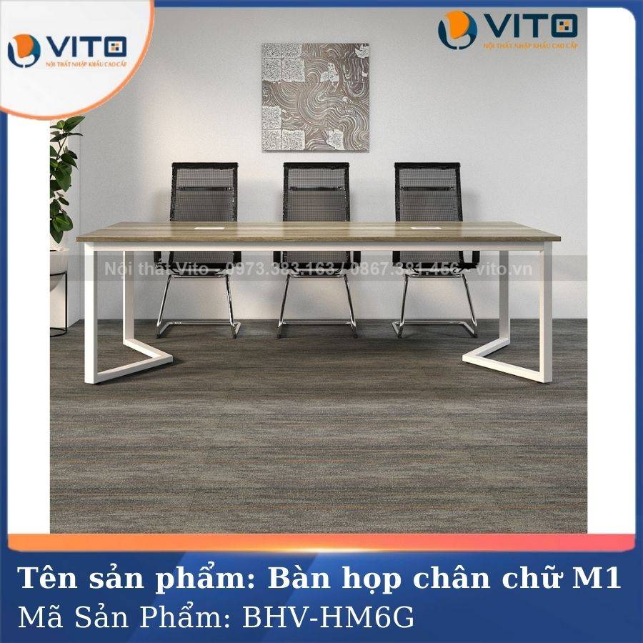 BÀN HỌP VĂN PHÒNG CHÂN CHỮ M1 BHV-HM6G 6 Bàn họp văn phòng chân chữ M1 BHV-HM6G - Ảnh 6