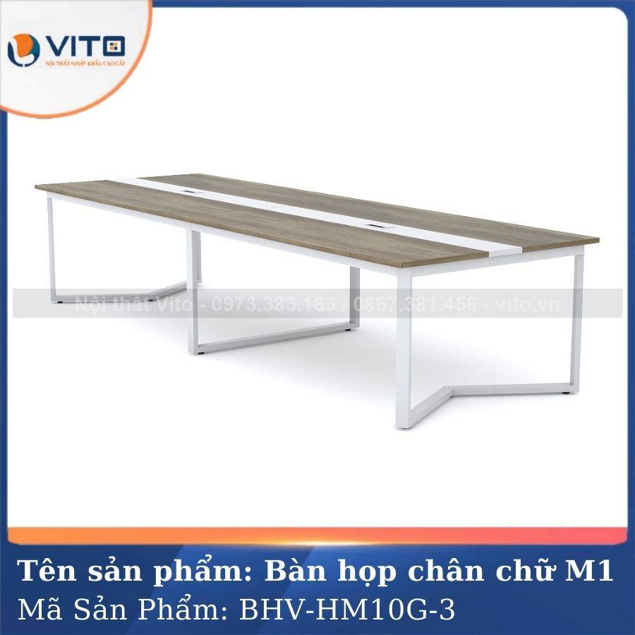 Bàn họp văn phòng chân chữ M1 BHV-HM10G-3