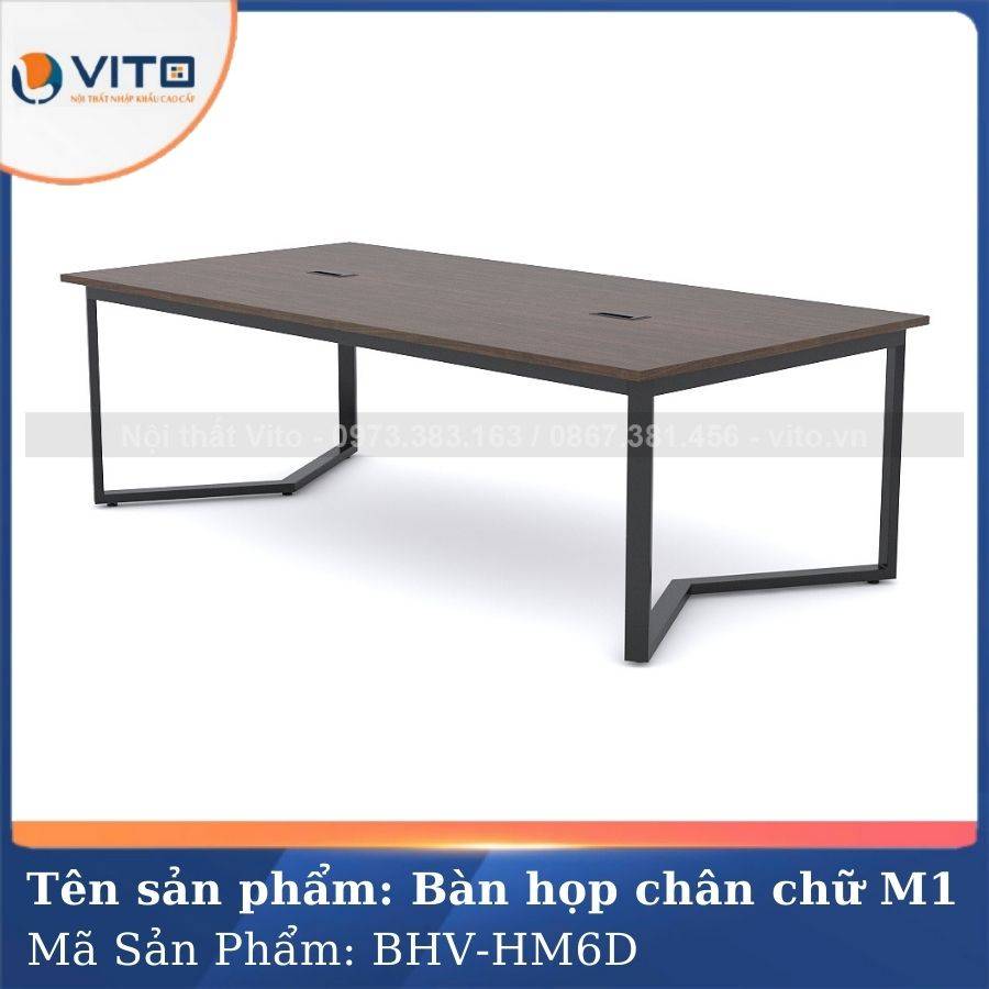 Bàn họp văn phòng chân chữ M1 BHV-HM6D