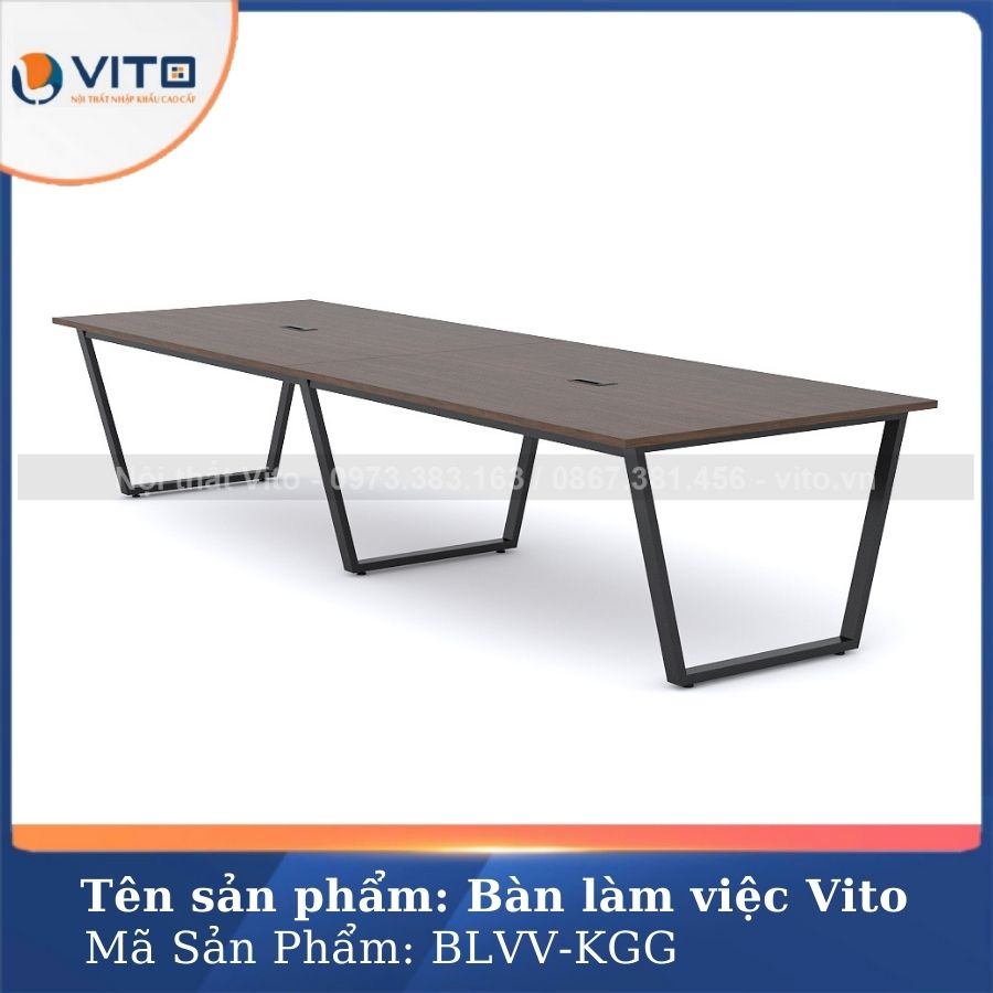 Bàn họp văn phòng chân chữ V BHV-HV10D