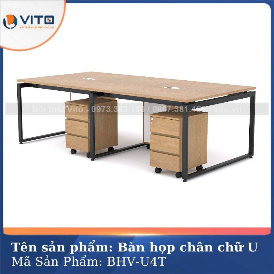 Bàn họp văn phòng chân chữ U BHV-U4T