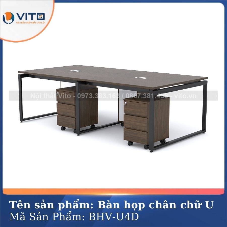 Bàn họp văn phòng chân chữ U BHV-U4D