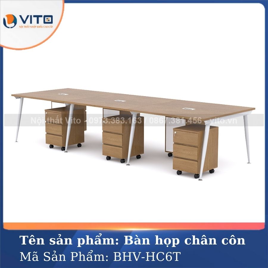 Bàn họp văn phòng chân côn BHV-HC6T