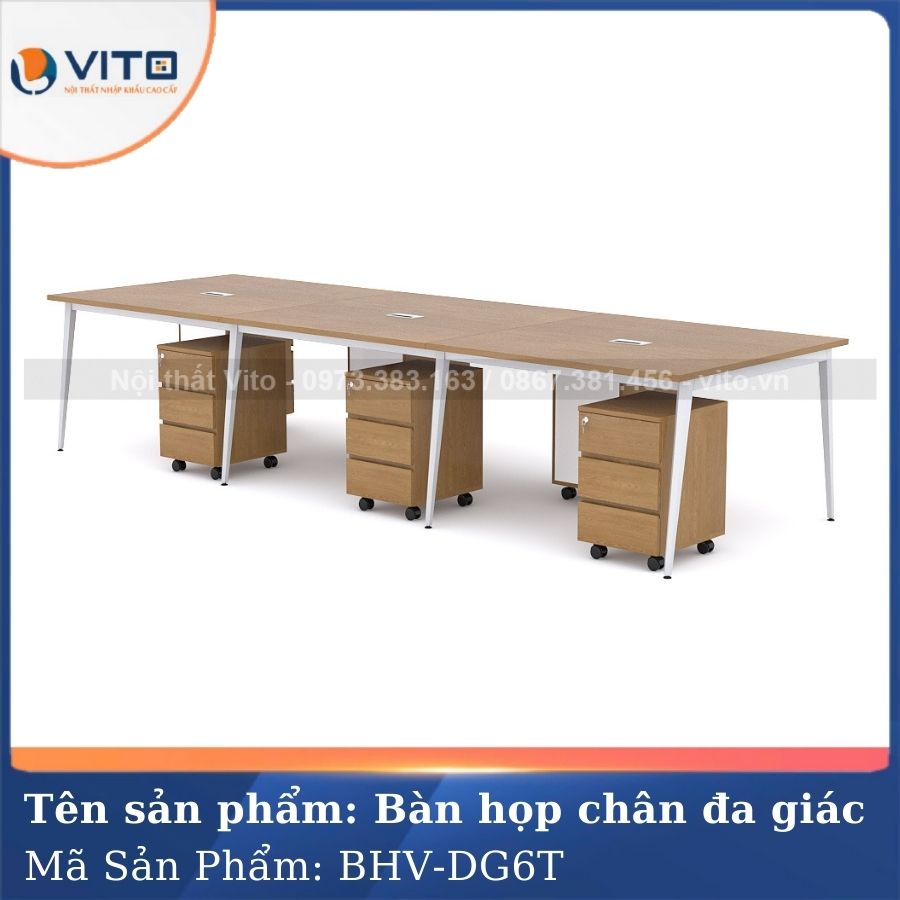 BÀN HỌP VĂN PHÒNG CHÂN ĐA GIÁC BHV-HDG6T 2 Bàn họp văn phòng chân đa giác BHV-HDG6T - Ảnh 2